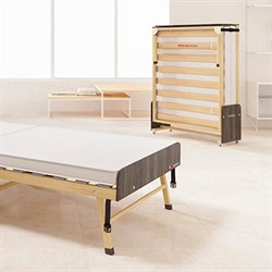 Раскладушка деревянная 200x90 см, на ламелях, нагрузка  150 кг, Основа сна MAX / цвет ВЕНГЕ - фото 198573