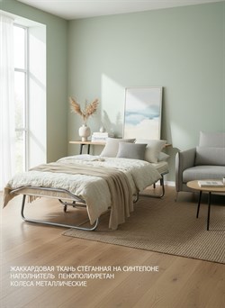 Раскладушка с матрасом / складная кровать БАРВИХА ЛЮКС 200х90 / премиум класса - фото 198619