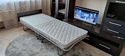 Премиальная раскладушка с матрасом 200х90 см / раскладная кровать МИЛЛЕНИУМ / ОРЕХ - фото 198646