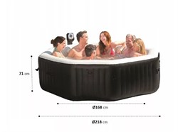 Intex 28462 Надувной СПА бассейн / Spa бассейн-джакузи гидромассажный + хлоргенератор (218х71см) - фото 198915