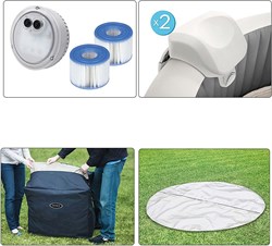 Intex 28440 Надувной СПА бассейн / SPA бассейн-джакузи гидромассажный (196х71) - фото 198936