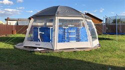 Купольный шатер (Павильон) для бассейнов Bestway 58612 (600х600х295см) - фото 199014