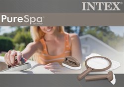 Набор для чистки СПА-бассейнов, Intex 28004 сачок, щетка, скребок вотерлинии - фото 199033