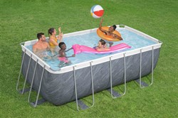 Bestway 56722 / Прямоугольный каркасный бассейн  412х201х122 см + фильтр-насос, лестница - фото 199709