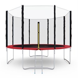 Батут с сеткой DFC PELPO 12ft с лестницей, красный GBT-12R - фото 199849