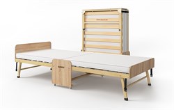 Раскладушка деревянная 200x90 см, на ламелях, нагрузка  150 кг, Основа сна MAX / цвет ОРЕХ - фото 199933