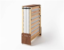 Раскладушка деревянная 200x90 см, на ламелях, нагрузка  150 кг, Основа сна MAX / цвет ОРЕХ - фото 199938