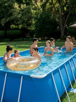 Р20-1642-С / Бассейн каркасный Swing pools 488х244х107см  / фильтр-насос, лестница, подстилка, тент, скиммер - фото 200211