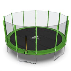 Батут DFC Trampoline Fitness 12ft наружн.сетка, св.зел. (366см) 12FT-TR-LG - фото 200247