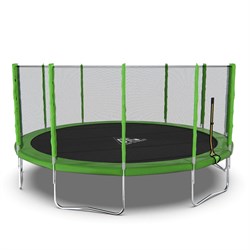 Батут DFC Trampoline Fitness 12ft наружн.сетка, св.зел. (366см) 12FT-TR-LG - фото 200249
