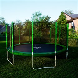 Батут DFC Trampoline Fitness 12ft наружн.сетка, св.зел. (366см) 12FT-TR-LG - фото 200253