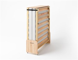 Раскладушка деревянная 200x90 см, на ламелях, нагрузка  150 кг, Основа сна MAX / цвет ДУБ - фото 200315