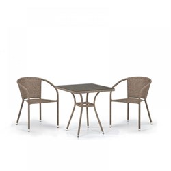 Комплект плетеной мебели T282BNT/Y137C-W56 Light brown 2Pcs - фото 200680