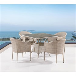 Комплект плетеной мебели T190B/Y350A-W85-90x90 Latte 4Pcs - фото 200739