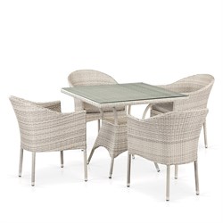 Комплект плетеной мебели T190B/Y350A-W85-90x90 Latte 4Pcs - фото 200740