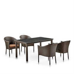 Комплект плетеной мебели T256A/Y350A-W53 Brown  4Pcs - фото 200809