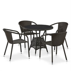 Комплект плетеной мебели T707ANS/Y137C-W53 4Pcs Brown - фото 201023