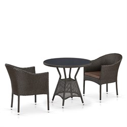 Комплект плетеной мебели T707ANS/Y350-W53 2Pcs Brown - фото 201082