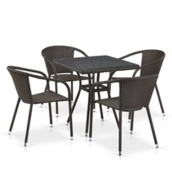 Комплект плетеной мебели T282BNT/Y137C-W53 Brown 4Pcs - фото 201107