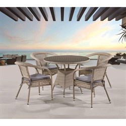 Комплект плетеной мебели Лион-1C T220CT/Y32-W85 Latte (4+1) - фото 201108