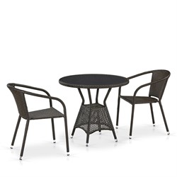 Комплект плетеной мебели T707ANS/Y137C-W53 2Pcs Brown - фото 201166