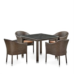 Комплект плетеной мебели T257A/Y350A-W53 Brown 4Pcs - фото 201356