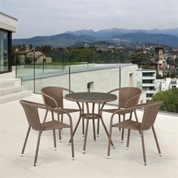 Комплект плетеной мебели T282ANT/Y137C-W56 Light Brown 4Pcs - фото 201479