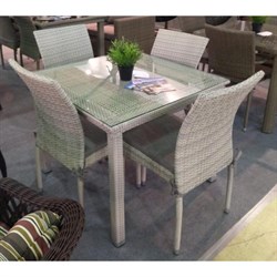 Комплект плетеной мебели T257C/Y380C-W85-90x90 Latte 4PCS - фото 201531