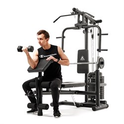 Силовой комплекс со скамьей DFC Homegym (три короба + два груза) - фото 201928