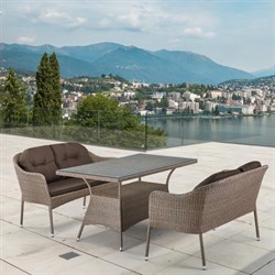 Комплект плетеной мебели T198B/S54B-W56 Light brown - фото 202339