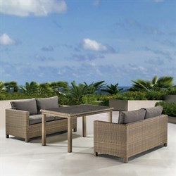 Комплект плетеной мебели T256B/S59B-W65 Light brown - фото 202352