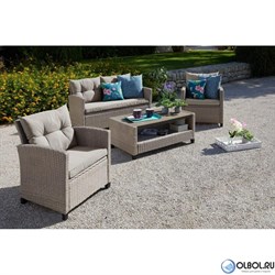 Плетеный комплект мебели с диваном из искусственного ротанга AFM-804B Beige - фото 202690