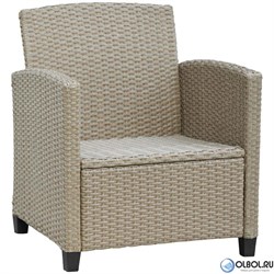Плетеный комплект мебели с диваном из искусственного ротанга AFM-804B Beige - фото 202691
