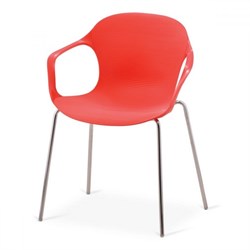 Стул пластиковый для кафе XRB-078-BR Red - фото 203049