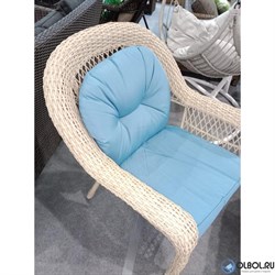 Плетеный комплект для отдыха из искусственного ротанга  LV-520 White-Blue - фото 203099