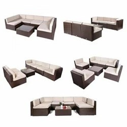 Комплект плетеной мебели  YR822Br Brown-Beige (подушка бежевая) - фото 203794