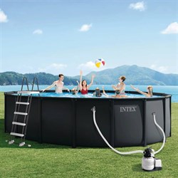 Intex 26330 NEW / Каркасный бассейн / 549х132 / Ultra XTR Frame + песочный фильтр насос 7900 л/ч, лестница, тент, подстилка - фото 204139
