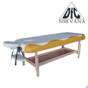 Массажный стационарный стол DFC NIRVANA, SUPERIOR, дерев. ножки, 1 секция, цвет беж.с желт. TS100