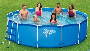 Каркасный бассейн "SummerEscapes" P20-1339-Z + лестница, тент, подстилка (396х99см)