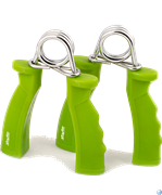 Эспандер кистевой пружинный ES-301, пара, жесткая ручка, зеленый