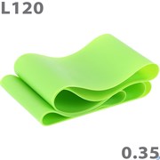 Эспандер ТПЕ лента для аэробики 120 см х 15 см х 0,35 мм. (зеленый) MTPR/L-120-35