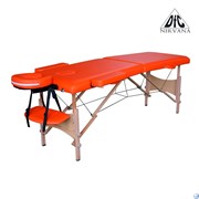 Массажный стол DFC NIRVANA, Optima, дерев. ножки, цвет оранжевый (Orange), TS20110S_Or