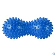 Массажер двойной мячик с шипами (синий) (ПВХ) B32130