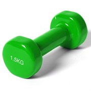Гантель виниловая "York" 1.5 кг (зеленая) B35015
