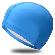 Шапочка для плавания ПУ одноцветная (Голубой) B31516-0