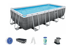Каркасный бассейн прямоугольный Power Steel Bestway 56998 (549x274x122см) +насос, тент, лестница Каркасный бассейн прямоугольный Power Steel Bestway 56998 (549x274x122см) +насос, тент, лестница