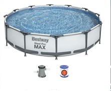 Бассейн каркасный  Steel Pro MAX Bestway 56595 + фильт насос (427х84см)