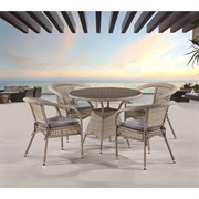 Комплект плетеной мебели Лион-1C T220CT/Y32-W85 Latte (4+1)
