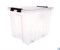 Ящик пластиковый с крышкой "RoxBox" 50 л, прозрачный 390x400x500 см - фото 161182