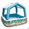 Детский надувной бассейн прямоугольный с навесом "Домик" Intex 57470 (157х157х122) - фото 164250